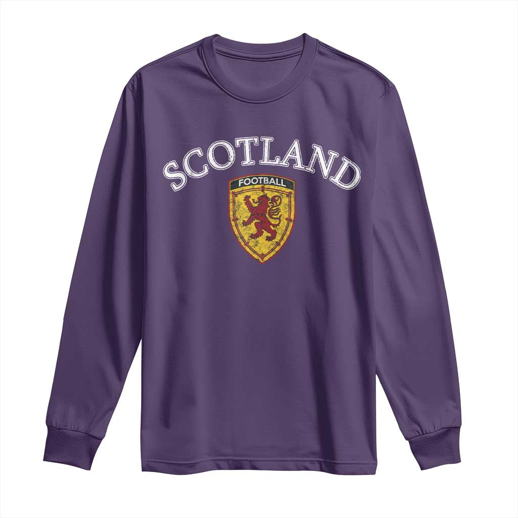 Scotland Soccer Long Sleeve Shirt Scottish Rampant Lion Scotland Coat of Arms Banner Football Fan