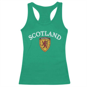 Scotland Soccer Racerback Tank Top Scottish Rampant Lion Scotland Coat of Arms Banner Football Fan