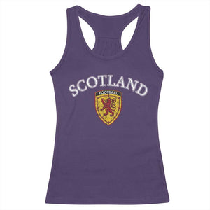 Scotland Soccer Racerback Tank Top Scottish Rampant Lion Scotland Coat of Arms Banner Football Fan