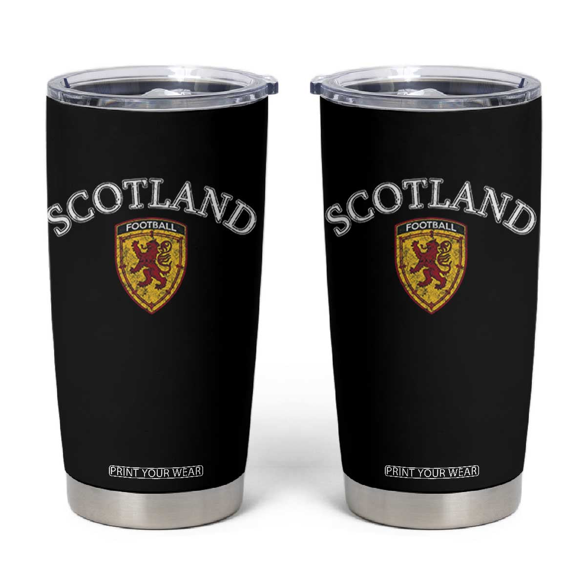 Scotland Soccer Tumbler Cup Scottish Rampant Lion Scotland Coat of Arms Banner Football Fan