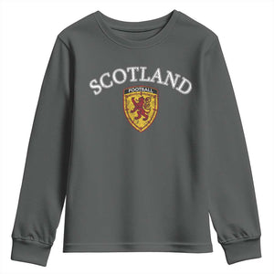 Scotland Soccer Youth Sweatshirt Scottish Rampant Lion Scotland Coat of Arms Banner Football Fan