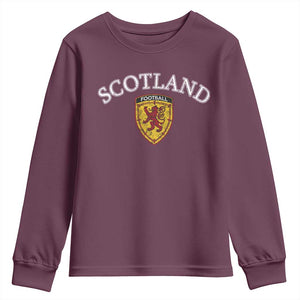 Scotland Soccer Youth Sweatshirt Scottish Rampant Lion Scotland Coat of Arms Banner Football Fan