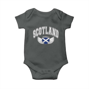 Scotland Soccer Baby Onesie Retro Vintage Scottish Flag Football Fan