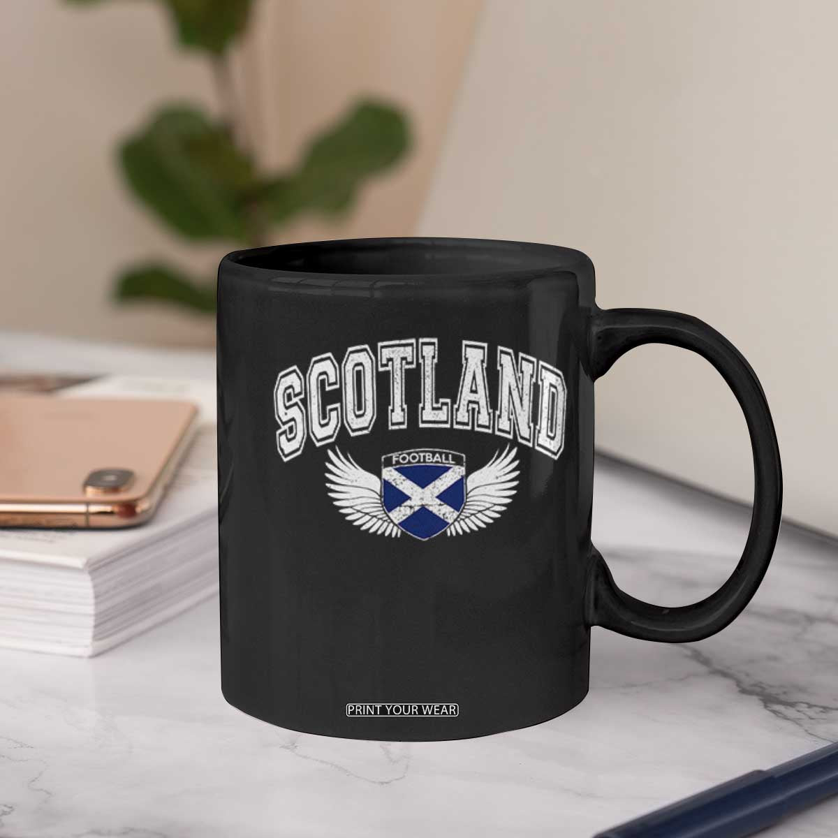 Scotland Soccer Coffee Mug Retro Vintage Scottish Flag Football Fan