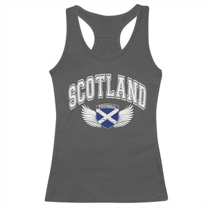 Scotland Soccer Racerback Tank Top Retro Vintage Scottish Flag Football Fan