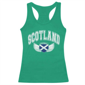 Scotland Soccer Racerback Tank Top Retro Vintage Scottish Flag Football Fan