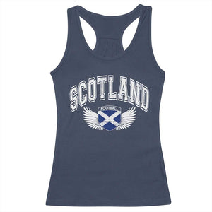 Scotland Soccer Racerback Tank Top Retro Vintage Scottish Flag Football Fan