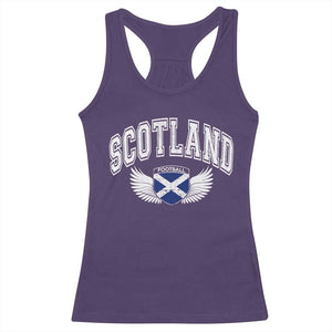 Scotland Soccer Racerback Tank Top Retro Vintage Scottish Flag Football Fan