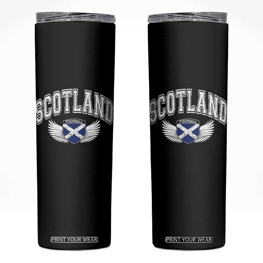 Scotland Soccer Skinny Tumbler Retro Vintage Scottish Flag Football Fan