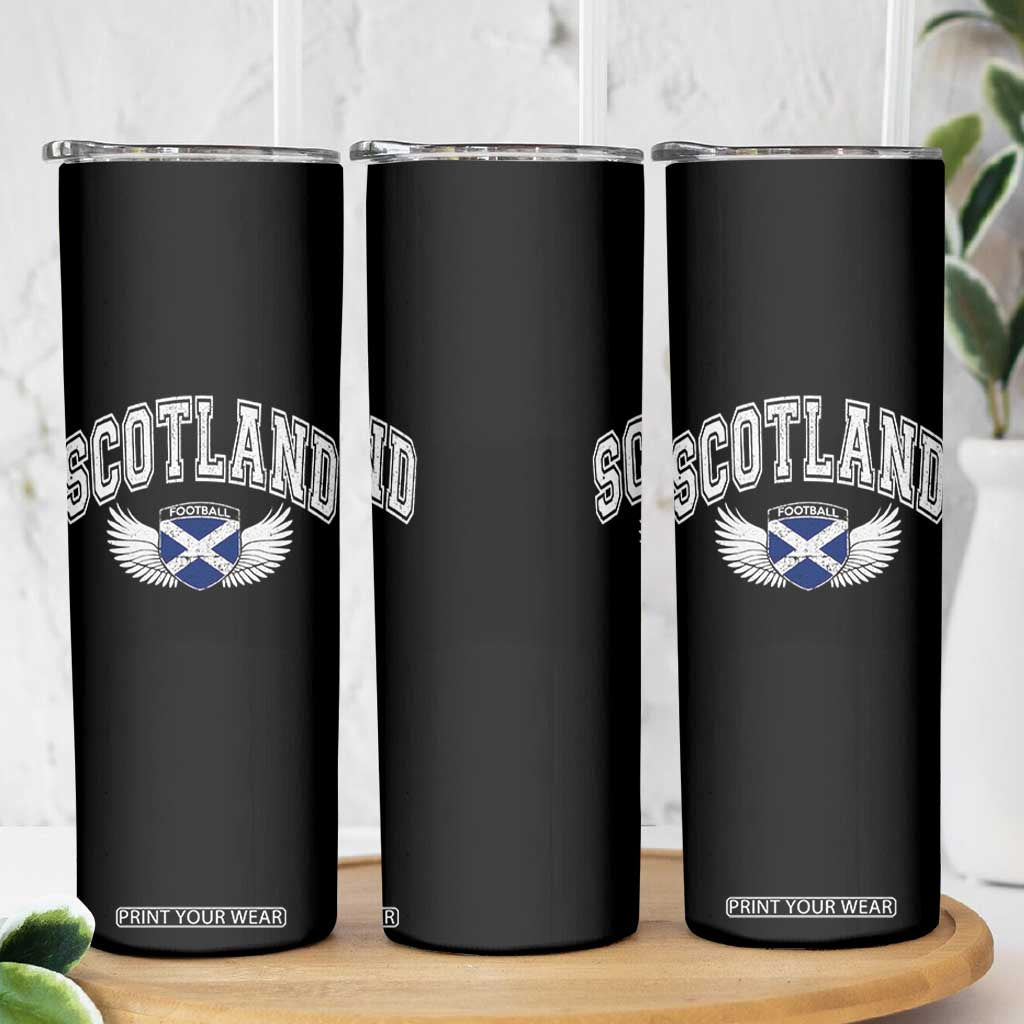 Scotland Soccer Skinny Tumbler Retro Vintage Scottish Flag Football Fan