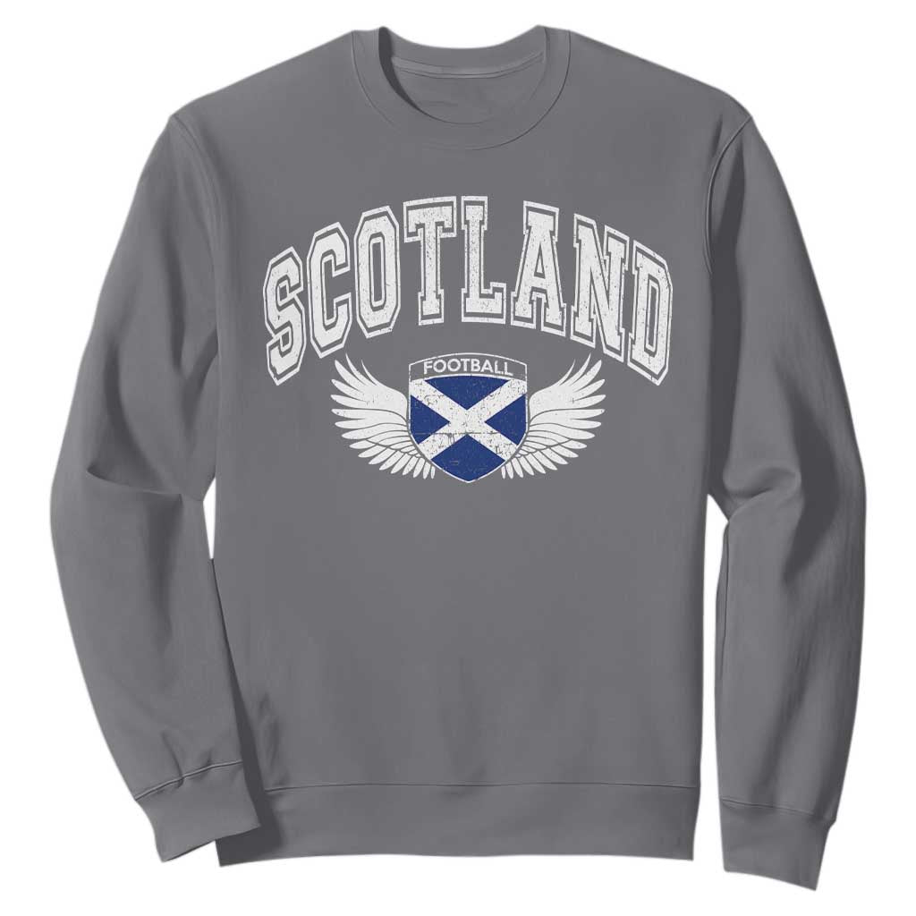 Scotland Soccer Sweatshirt Retro Vintage Scottish Flag Football Fan