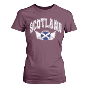 Scotland Soccer T Shirt For Women Retro Vintage Scottish Flag Football Fan