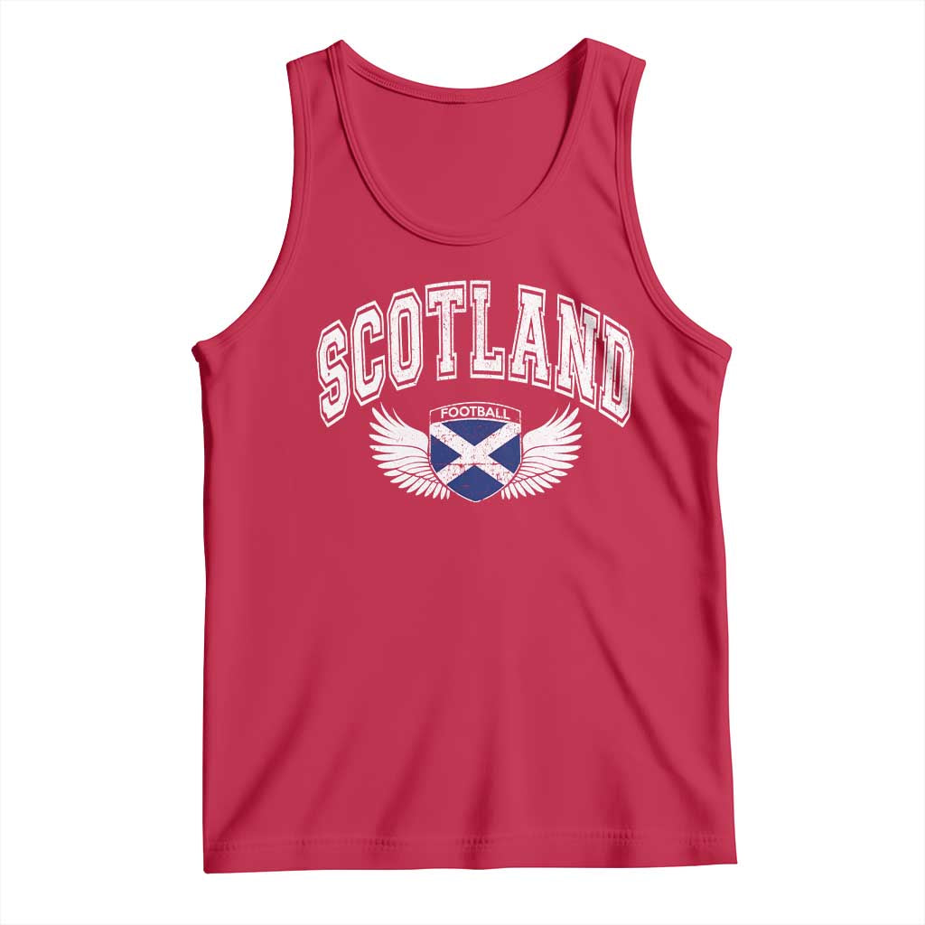 Scotland Soccer Tank Top Retro Vintage Scottish Flag Football Fan