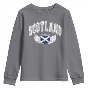 Scotland Soccer Youth Sweatshirt Retro Vintage Scottish Flag Football Fan