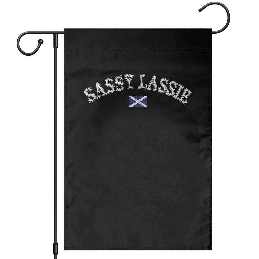 Sassy Lassie Scotland Flag Garden Flag Funny Scottish Pride Heritage Gift TS10 Black Print Your Wear