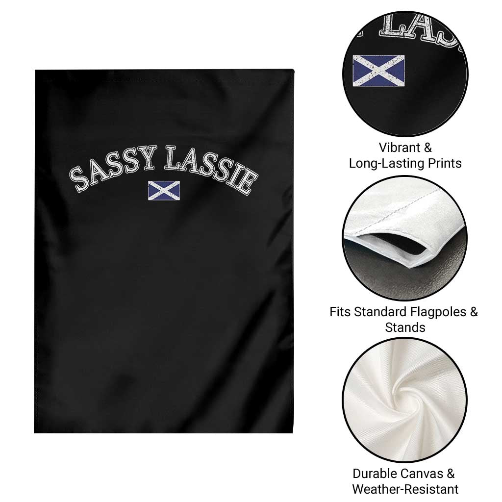 Sassy Lassie Scotland Flag Garden Flag Funny Scottish Pride Heritage Gift TS10 Print Your Wear