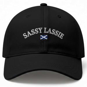 Sassy Lassie Scotland Flag Baseball Cap Funny Scottish Pride Heritage Gift TS10 Print Your Wear