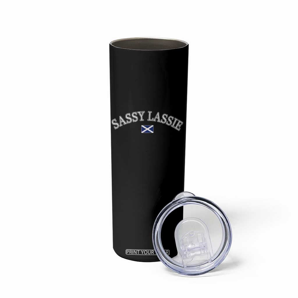 Sassy Lassie Scotland Flag Skinny Tumbler Funny Scottish Pride Heritage Gift TS10 Print Your Wear