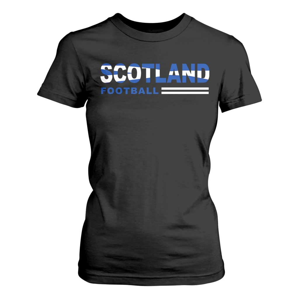 Scotland Football Pride T Shirt For Women Scottish Flag Soccer Fan National Team Fans