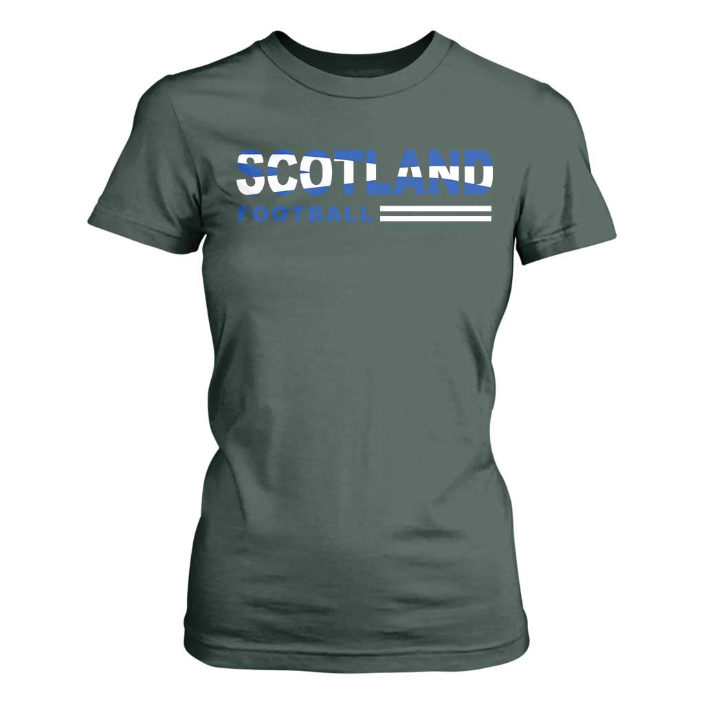 Scotland Football Pride T Shirt For Women Scottish Flag Soccer Fan National Team Fans
