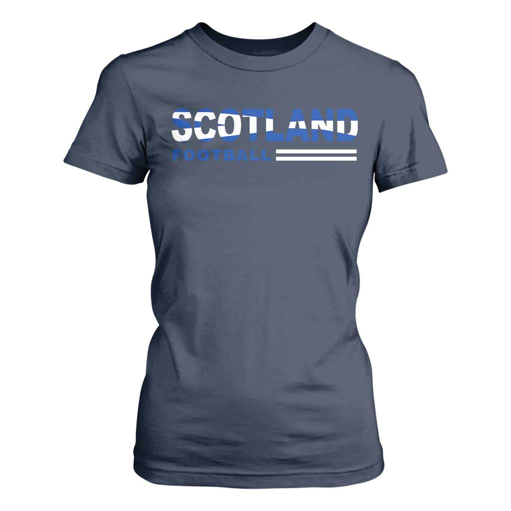 Scotland Football Pride T Shirt For Women Scottish Flag Soccer Fan National Team Fans