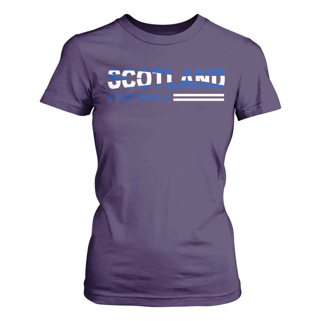 Scotland Football Pride T Shirt For Women Scottish Flag Soccer Fan National Team Fans
