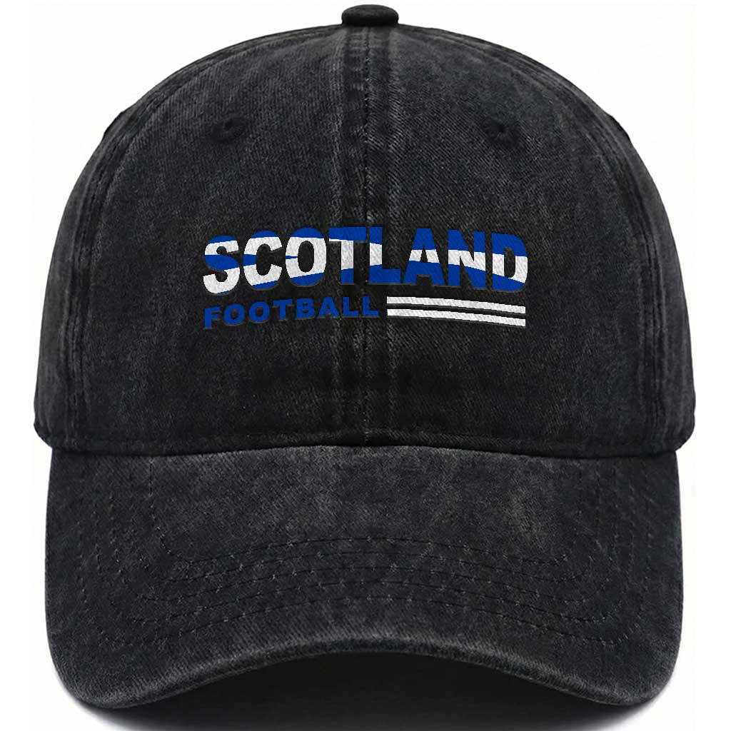 Scotland Football Pride Washed Cotton Baseball Cap Scottish Flag Soccer Fan National Team Fans TS10 Print Your Wear