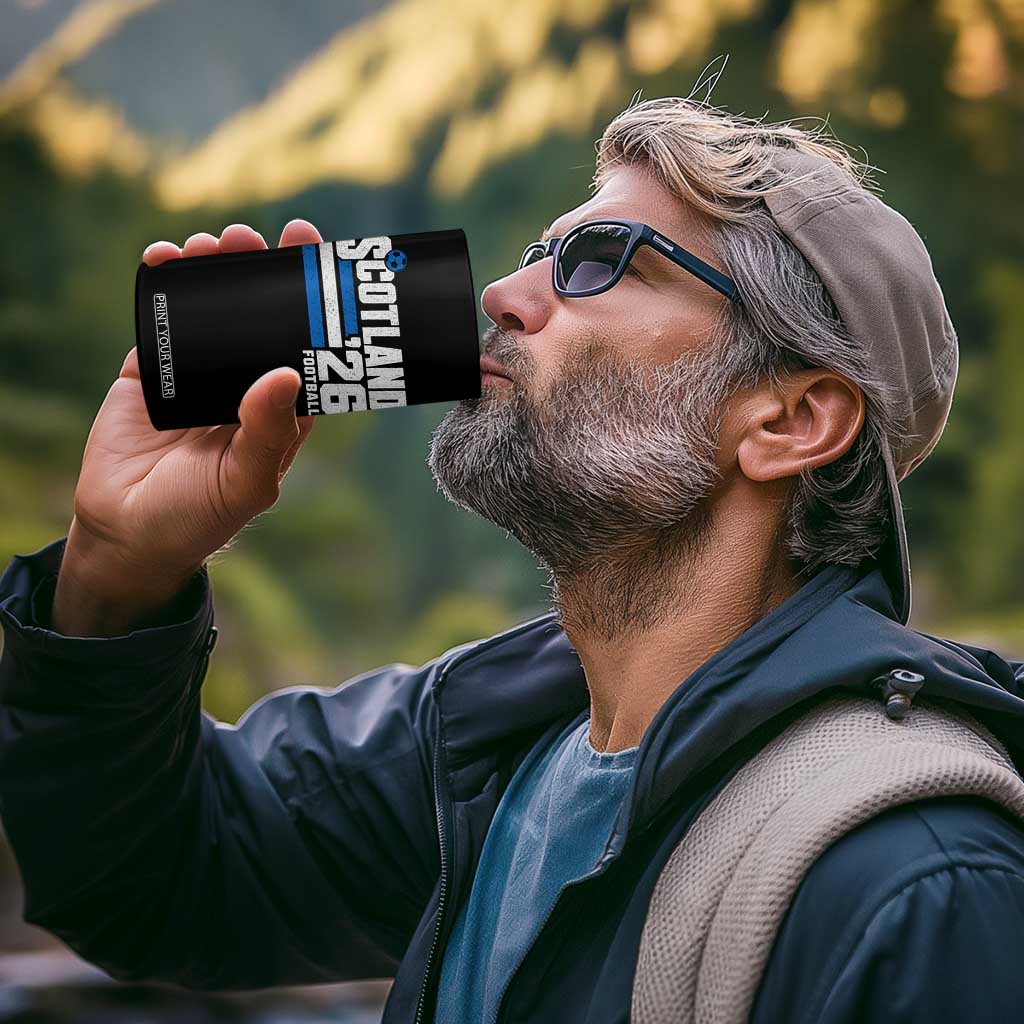 Scotland Football Fan 4 in 1 Can Cooler Tumbler Scottish Soccer Supporter Scottish Flag 2026