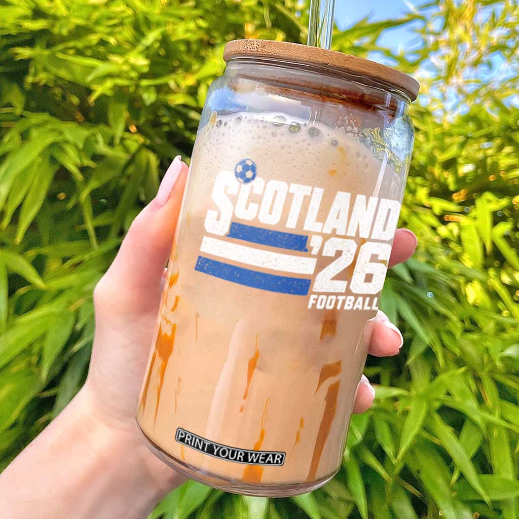 Scotland Football Fan Glass Can Scottish Soccer Supporter Scottish Flag 2026