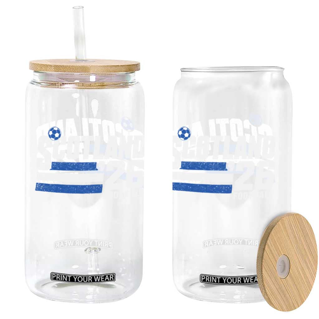 Scotland Football Fan Glass Can Scottish Soccer Supporter Scottish Flag 2026