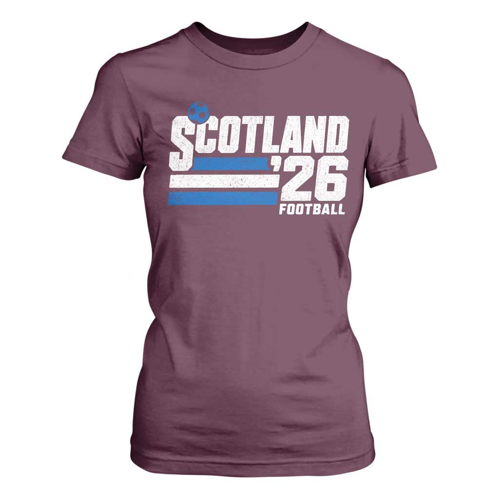 Scotland Football Fan T Shirt For Women Scottish Soccer Supporter Scottish Flag 2026