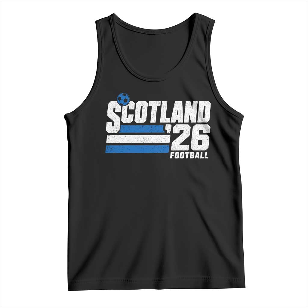 Scotland Football Fan Tank Top Scottish Soccer Supporter Scottish Flag 2026 TS10 Black Print Your Wear