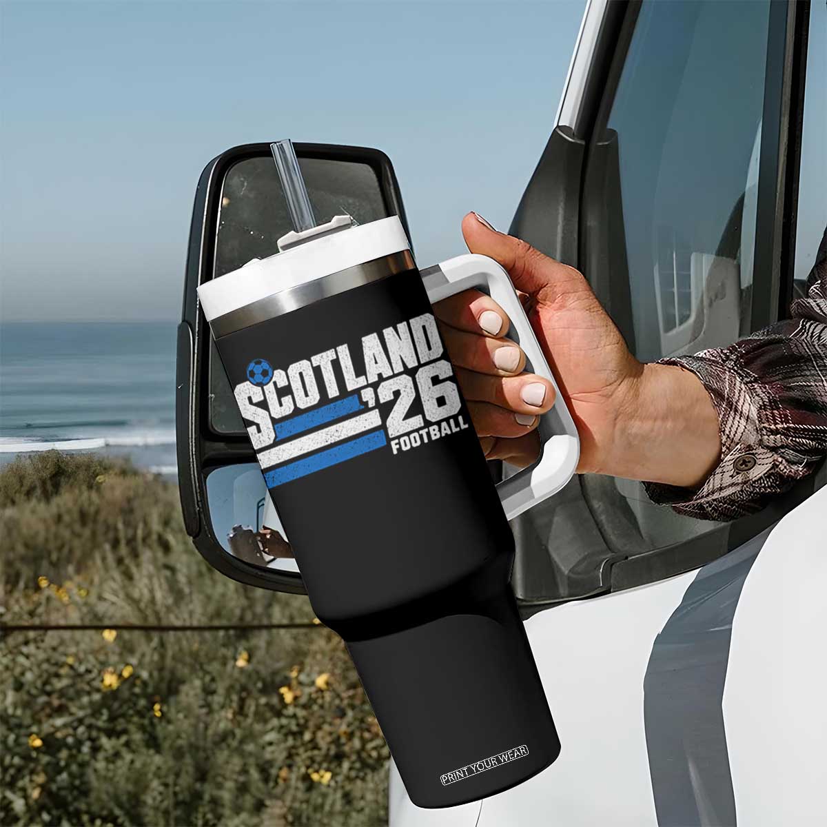 Scotland Football Fan Tumbler With Handle Scottish Soccer Supporter Scottish Flag 2026