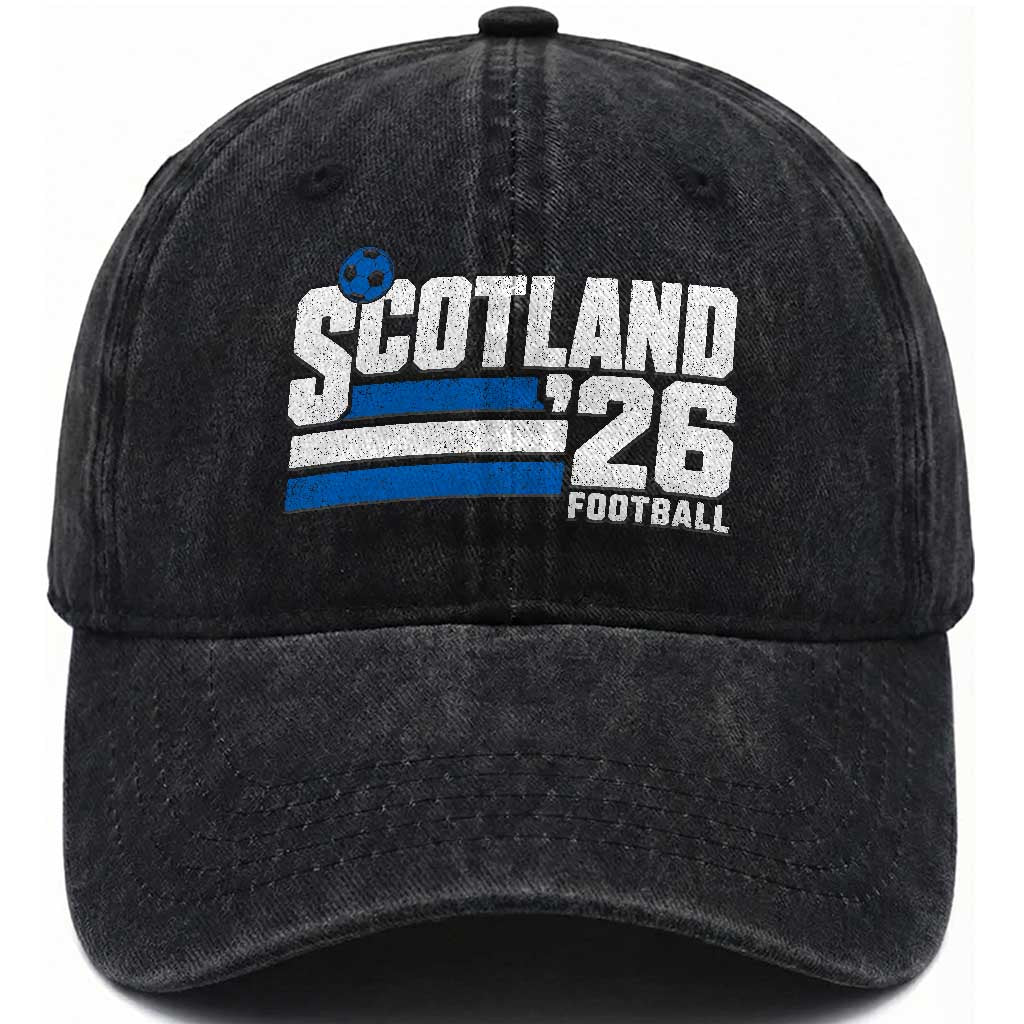 Scotland Football Fan Washed Cotton Baseball Cap Scottish Soccer Supporter Scottish Flag 2026