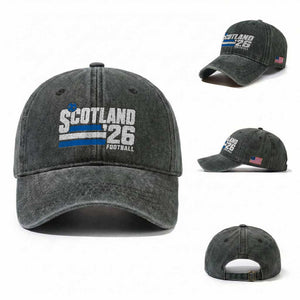 Scotland Football Fan Washed Cotton Baseball Cap Scottish Soccer Supporter Scottish Flag 2026