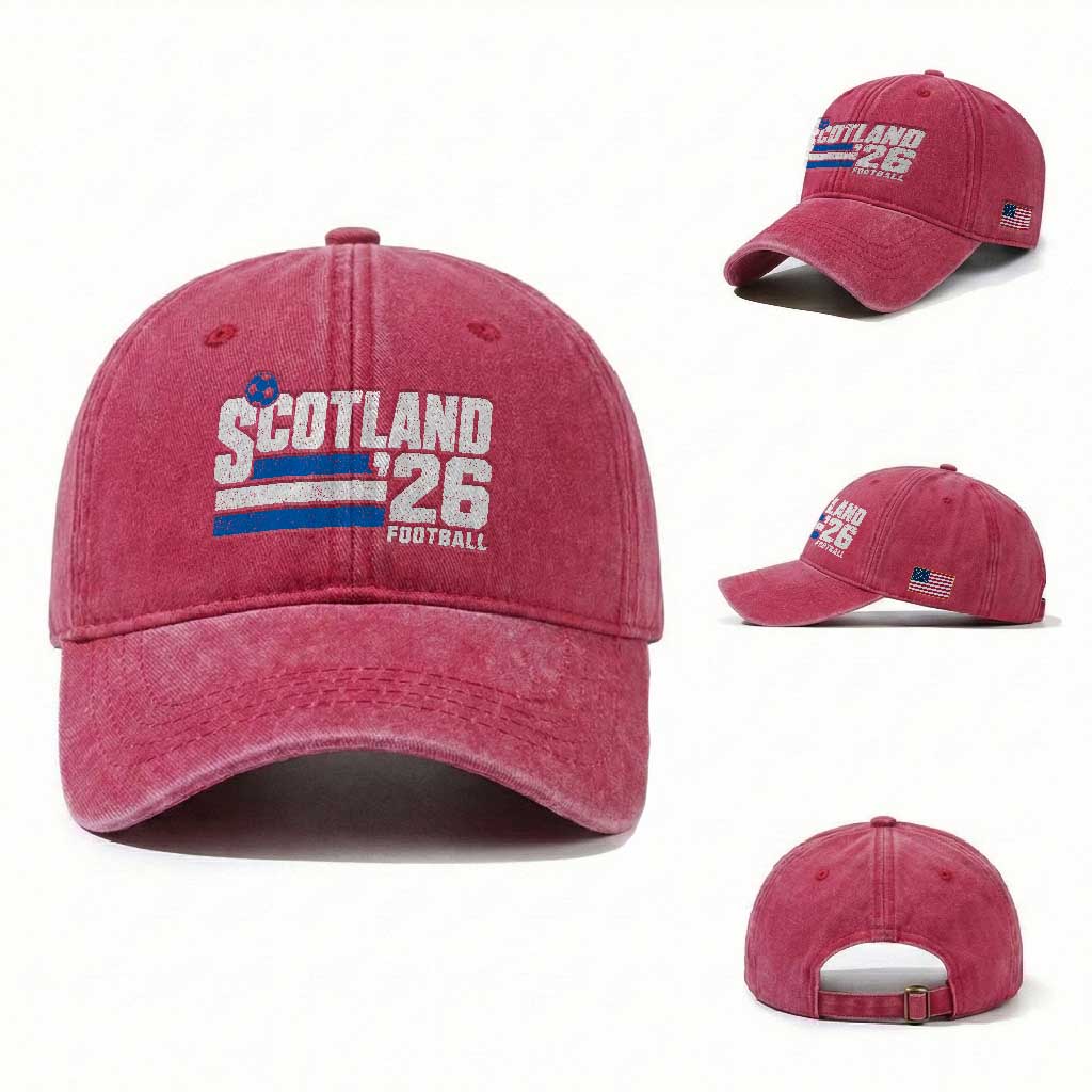 Scotland Football Fan Washed Cotton Baseball Cap Scottish Soccer Supporter Scottish Flag 2026