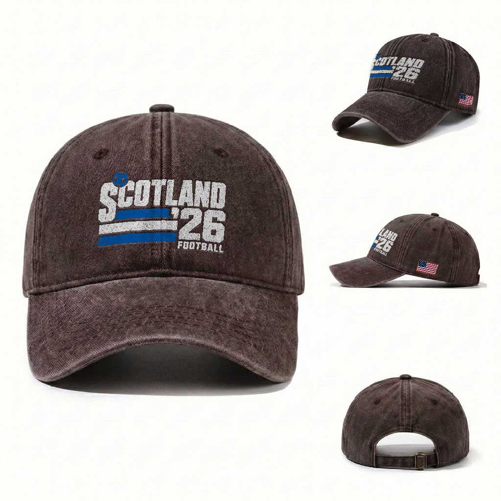 Scotland Football Fan Washed Cotton Baseball Cap Scottish Soccer Supporter Scottish Flag 2026