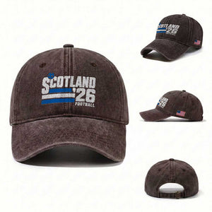 Scotland Football Fan Washed Cotton Baseball Cap Scottish Soccer Supporter Scottish Flag 2026