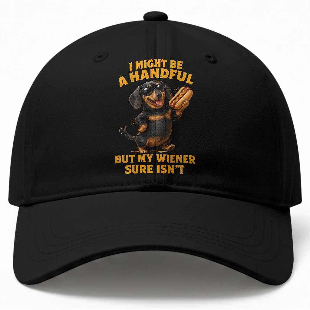 Funny Embarrassing Dachshund Baseball Cap Wiener Hot Dog Pun Crude Cringey Inappropriate Humor