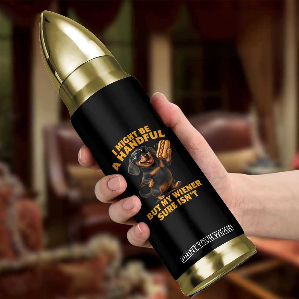 Funny Embarrassing Dachshund Bullet Tumbler Wiener Hot Dog Pun Crude Cringey Inappropriate Humor