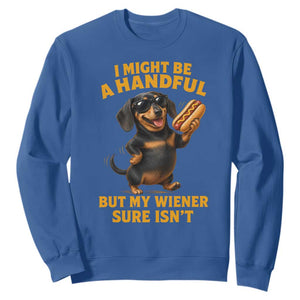 Funny Embarrassing Dachshund Sweatshirt Wiener Hot Dog Pun Crude Cringey Inappropriate Humor