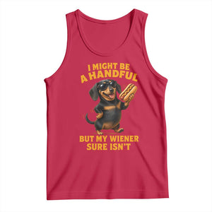 Funny Embarrassing Dachshund Tank Top Wiener Hot Dog Pun Crude Cringey Inappropriate Humor