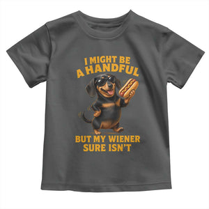 Funny Embarrassing Dachshund Toddler T Shirt Wiener Hot Dog Pun Crude Cringey Inappropriate Humor