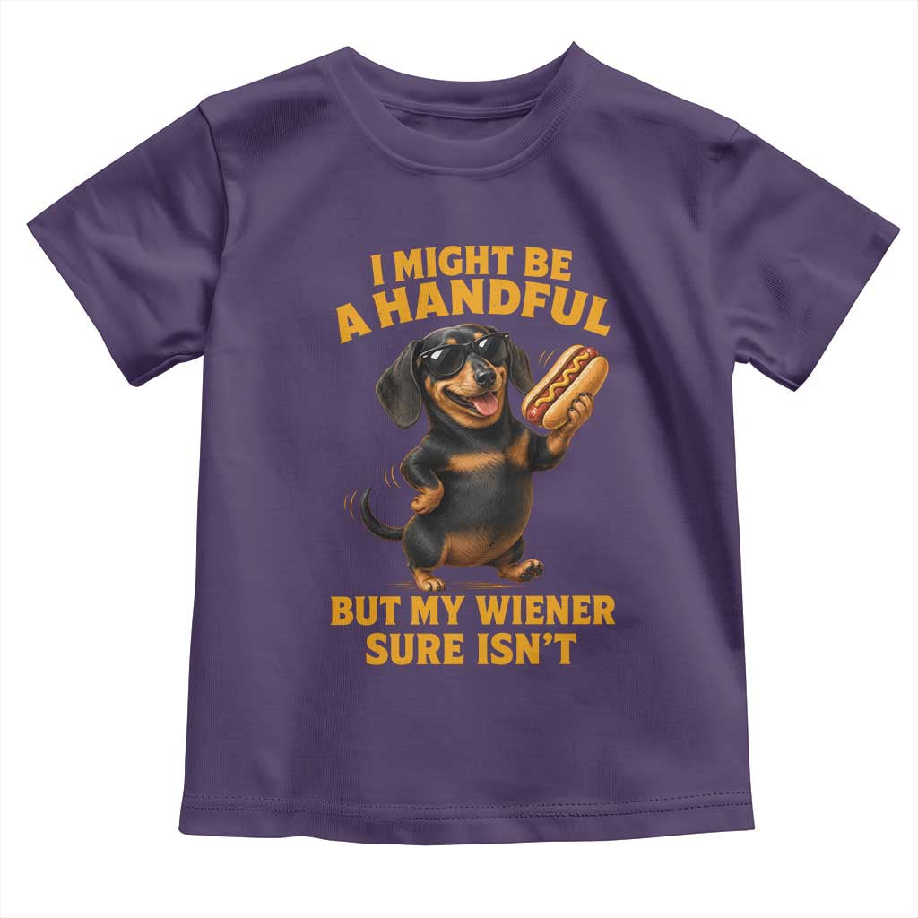Funny Embarrassing Dachshund Toddler T Shirt Wiener Hot Dog Pun Crude Cringey Inappropriate Humor