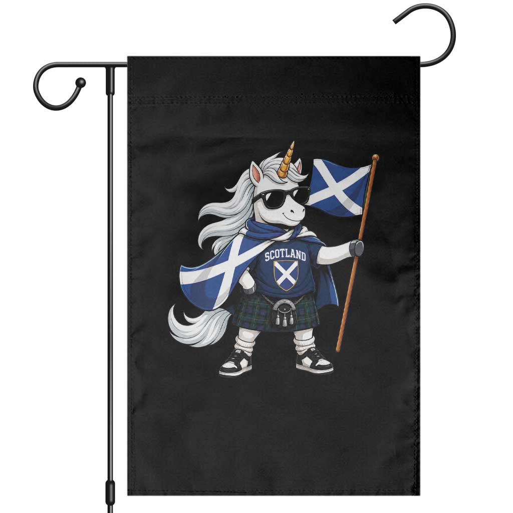 Funny Scotland Unicorn Garden Flag Cool Scottish Unicorn with Kilt Flag Scotland Pride Football Fans