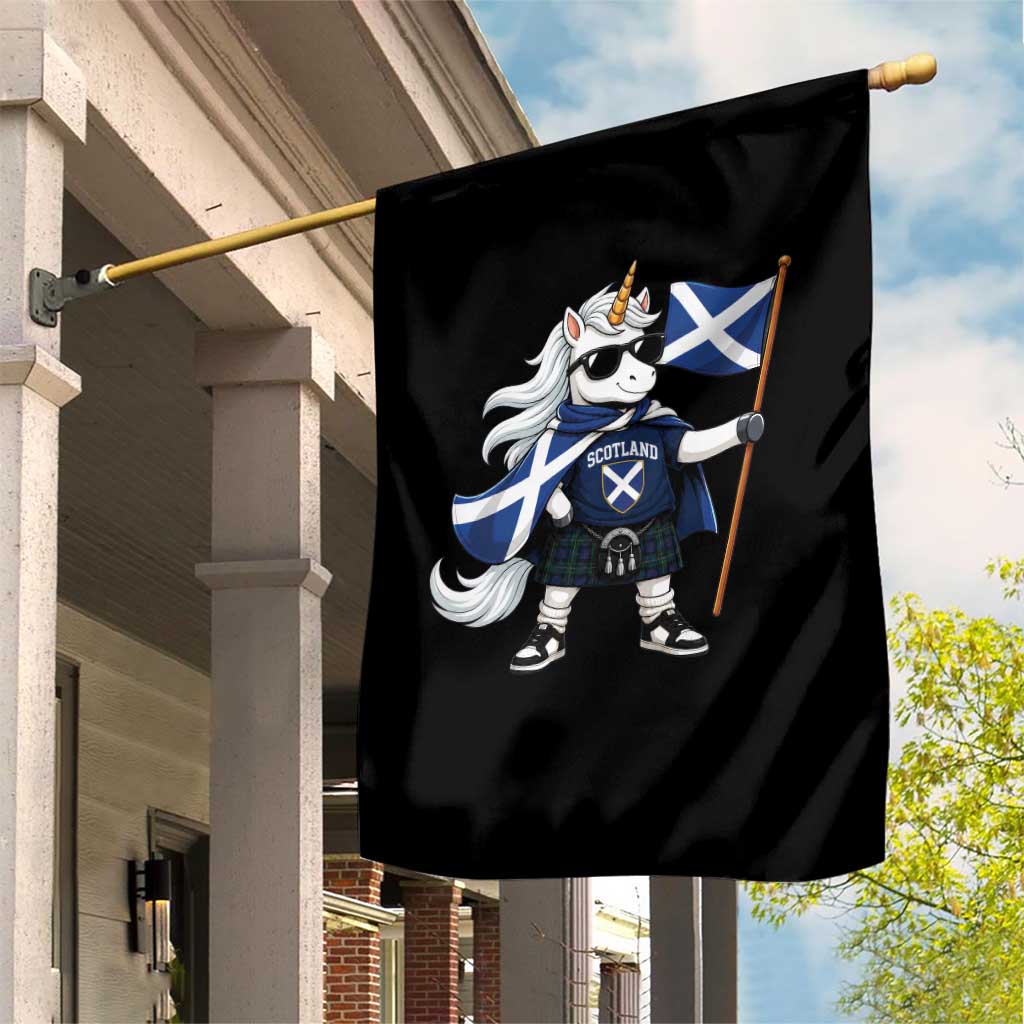 Funny Scotland Unicorn Garden Flag Cool Scottish Unicorn with Kilt Flag Scotland Pride Football Fans