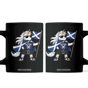Funny Scotland Unicorn Coffee Mug Cool Scottish Unicorn with Kilt Flag Scotland Pride Football Fans