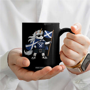 Funny Scotland Unicorn Coffee Mug Cool Scottish Unicorn with Kilt Flag Scotland Pride Football Fans