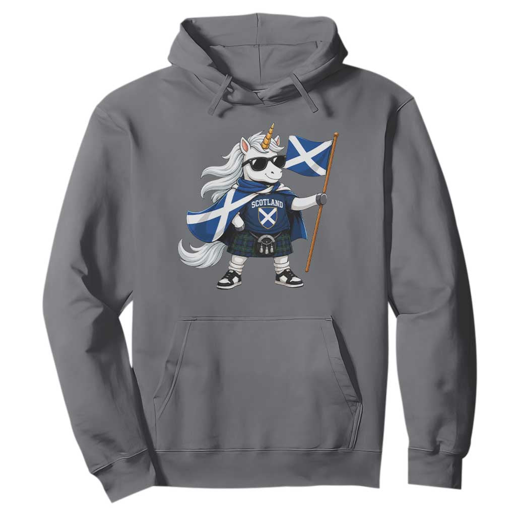 Funny Scotland Unicorn Hoodie Cool Scottish Unicorn with Kilt Flag Scotland Pride Football Fans