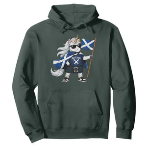 Funny Scotland Unicorn Hoodie Cool Scottish Unicorn with Kilt Flag Scotland Pride Football Fans